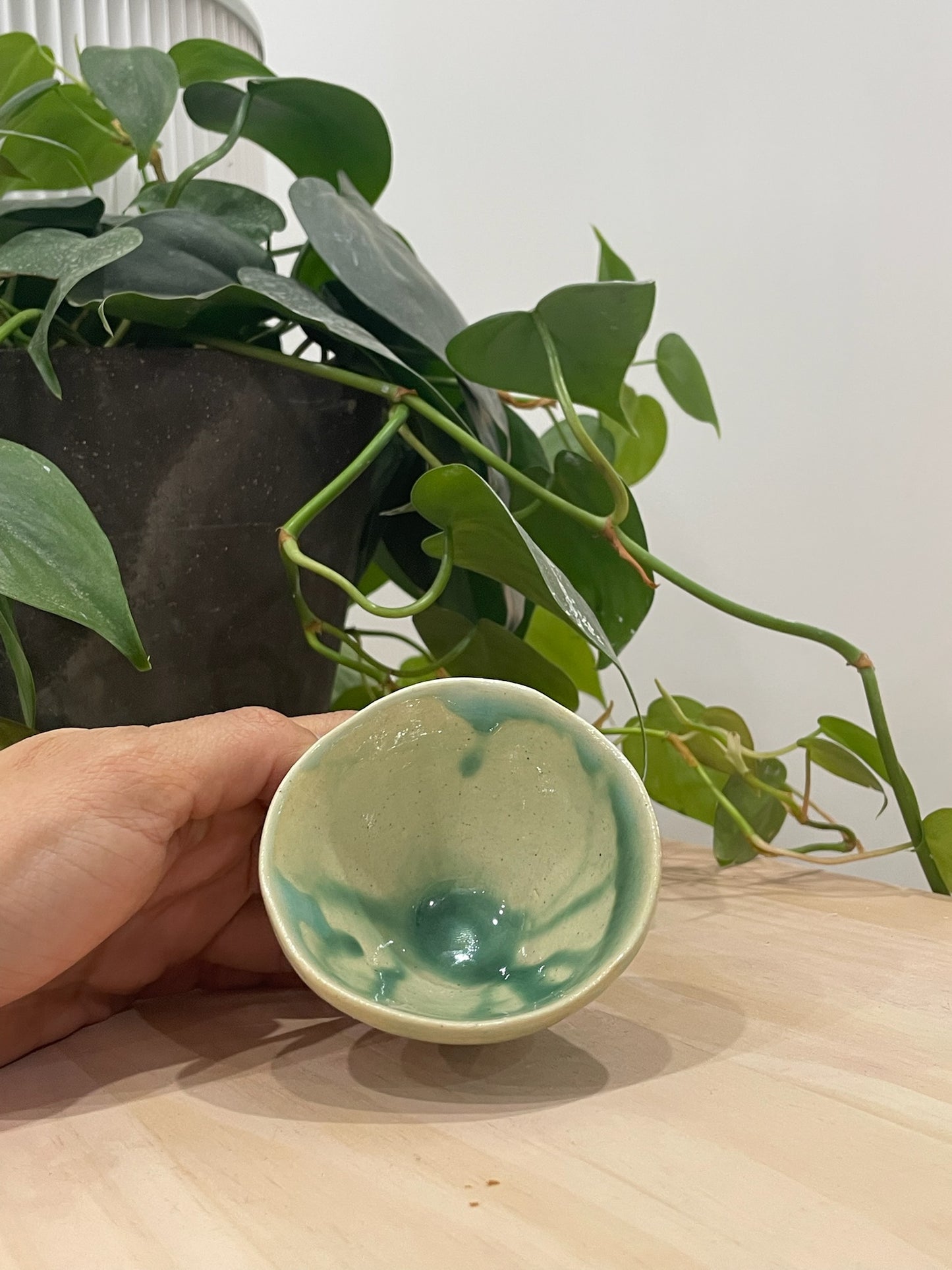 Freda / Green brush sake cup
