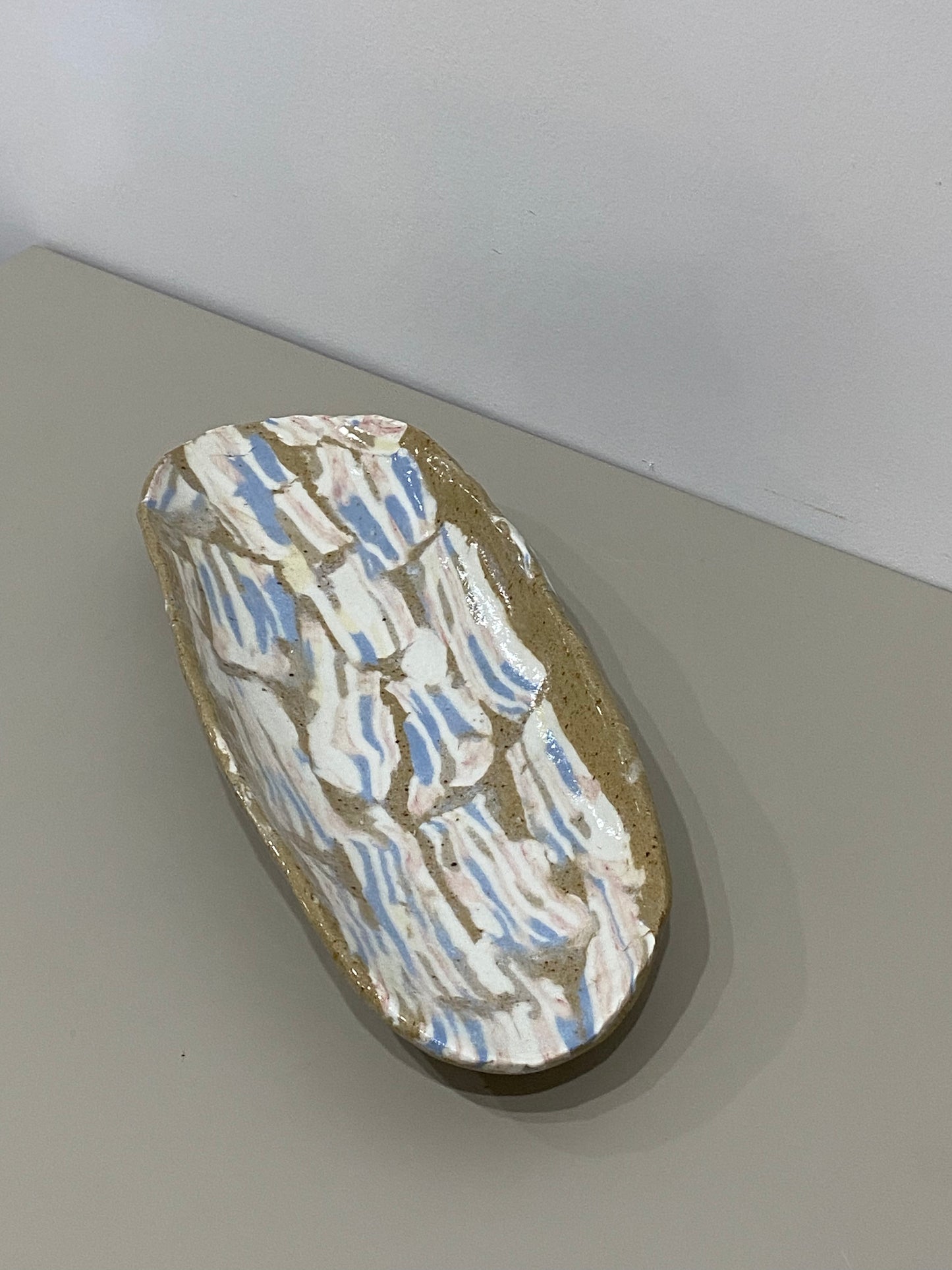 Jenny / Nerikomi style brown serving platter