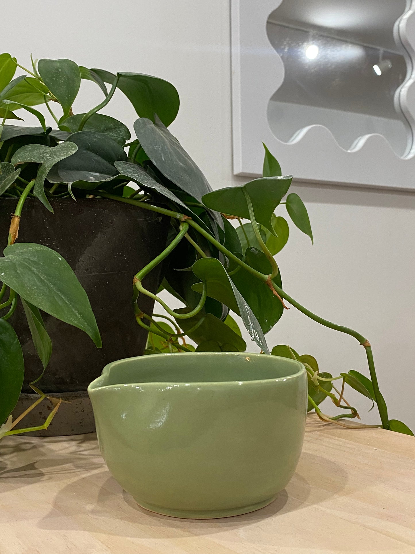 Judy / Sage green matcha bowl