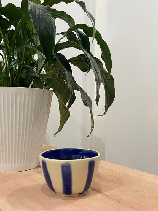 Judy / Striped cobalt blue mini bowl