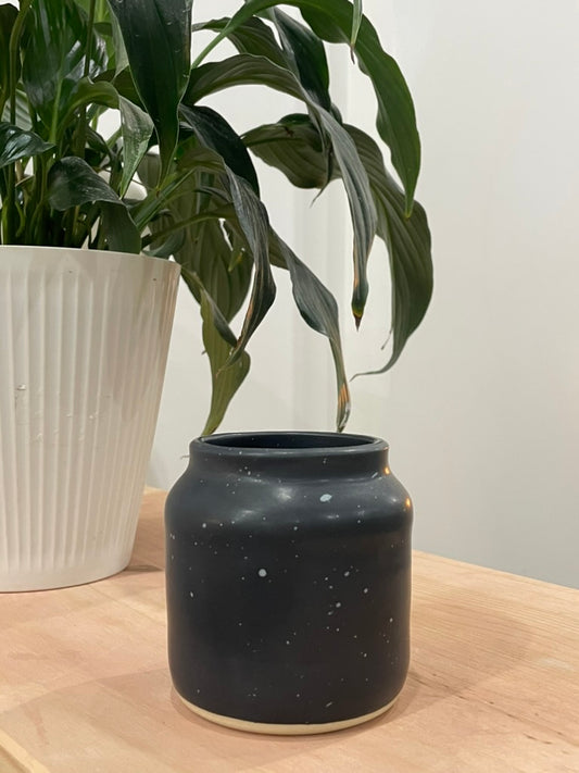 Kathleen / Black vase with speckles