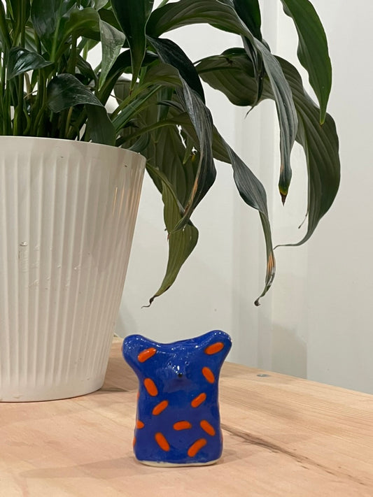 Katie / Blue with orange stripe bears