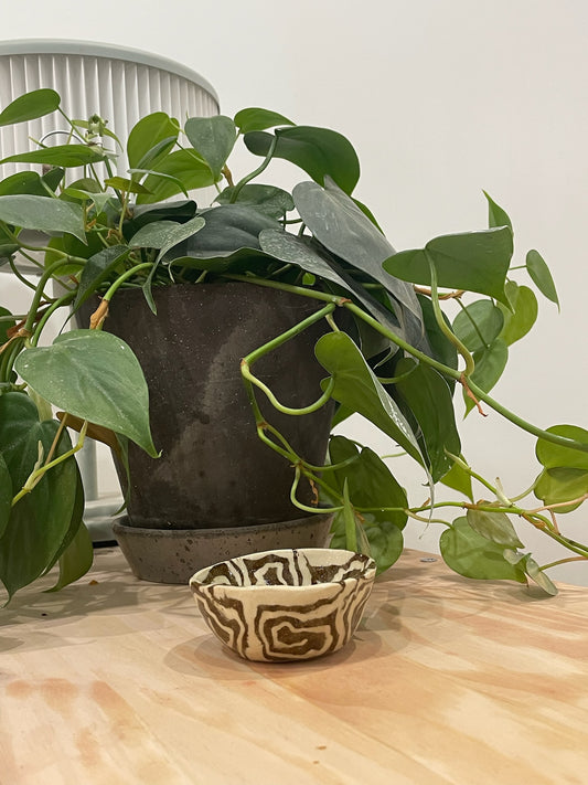 Judy / Nerikomi spiral dish bowl