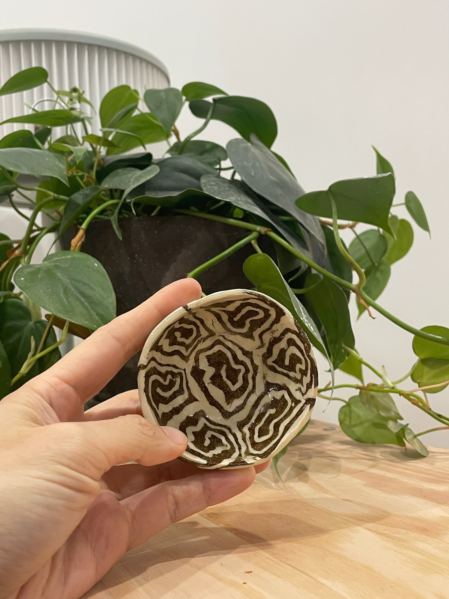 Judy / Nerikomi spiral dish bowl