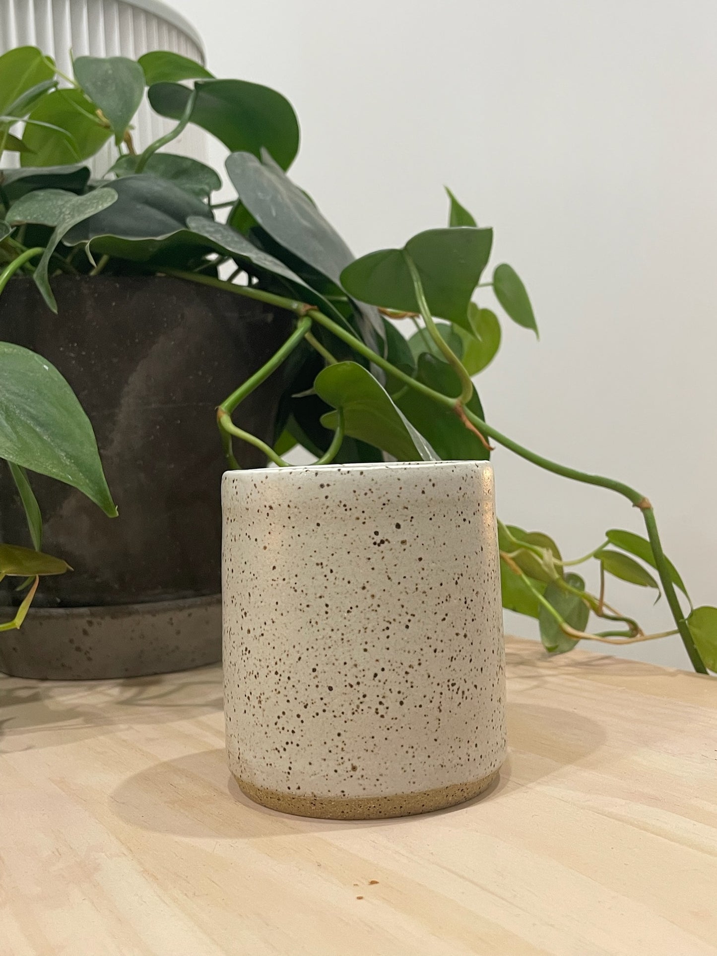 Kathleen / Speckled white mug