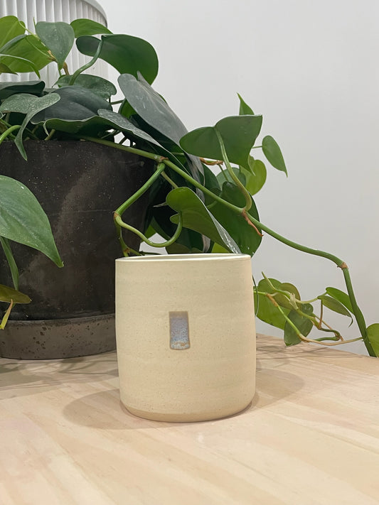 Kathleen / Minimalist cup with blue stripe