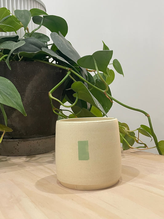Kathleen / Minimalist cup with green stripe