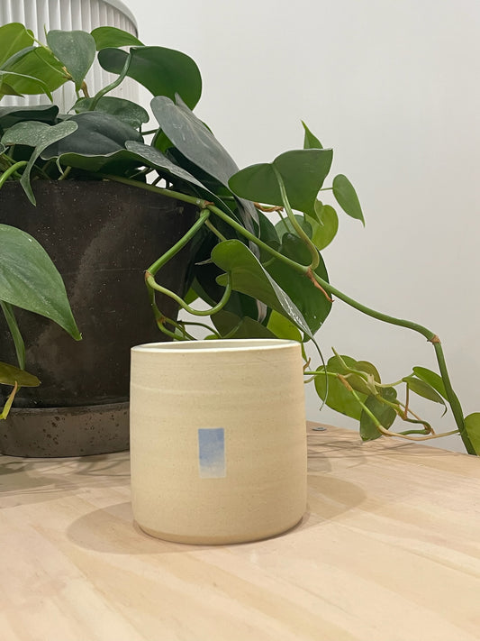 Kathleen/ Minimalist cup with light blue stripe
