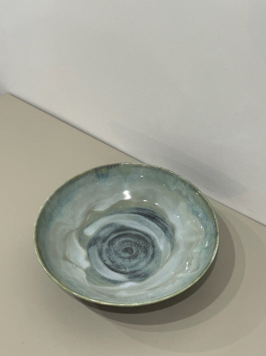 Marissa / Purple bowl with blue & green interior