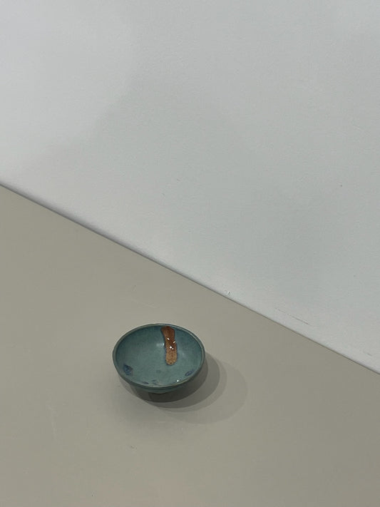 Marissa / Small speckled dark turquoise bowl