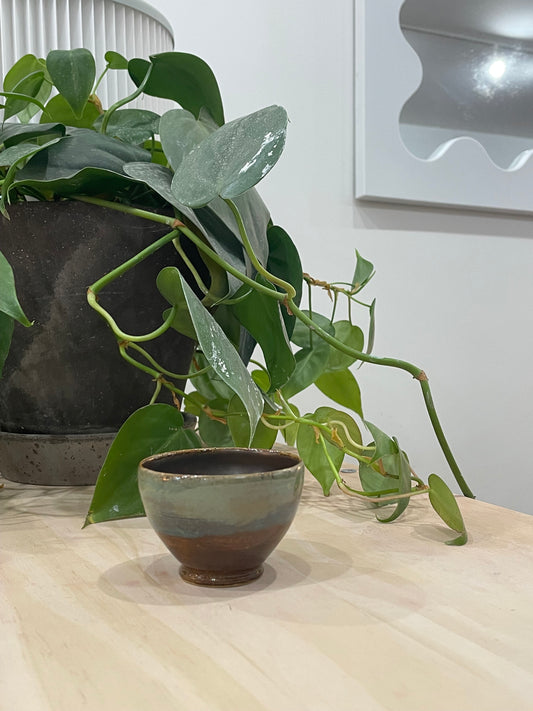 Keira / Small green-brown cup