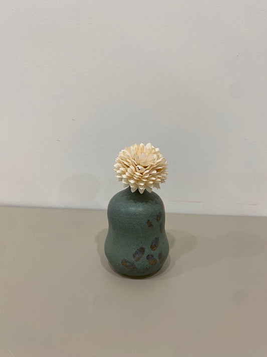 Marissa / small dark green bud vase
