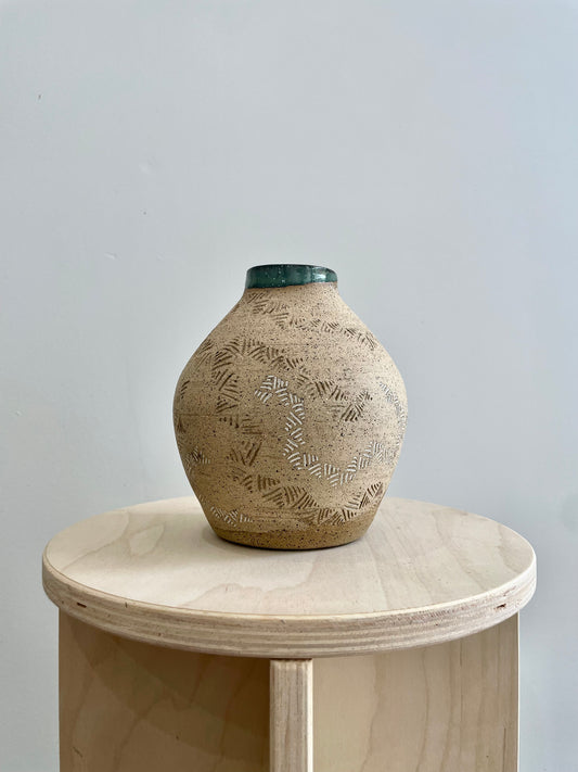 Carved textured vase